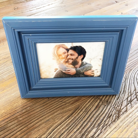 Blue Rustic Distressed Picture Frame - Picture 3 of 6